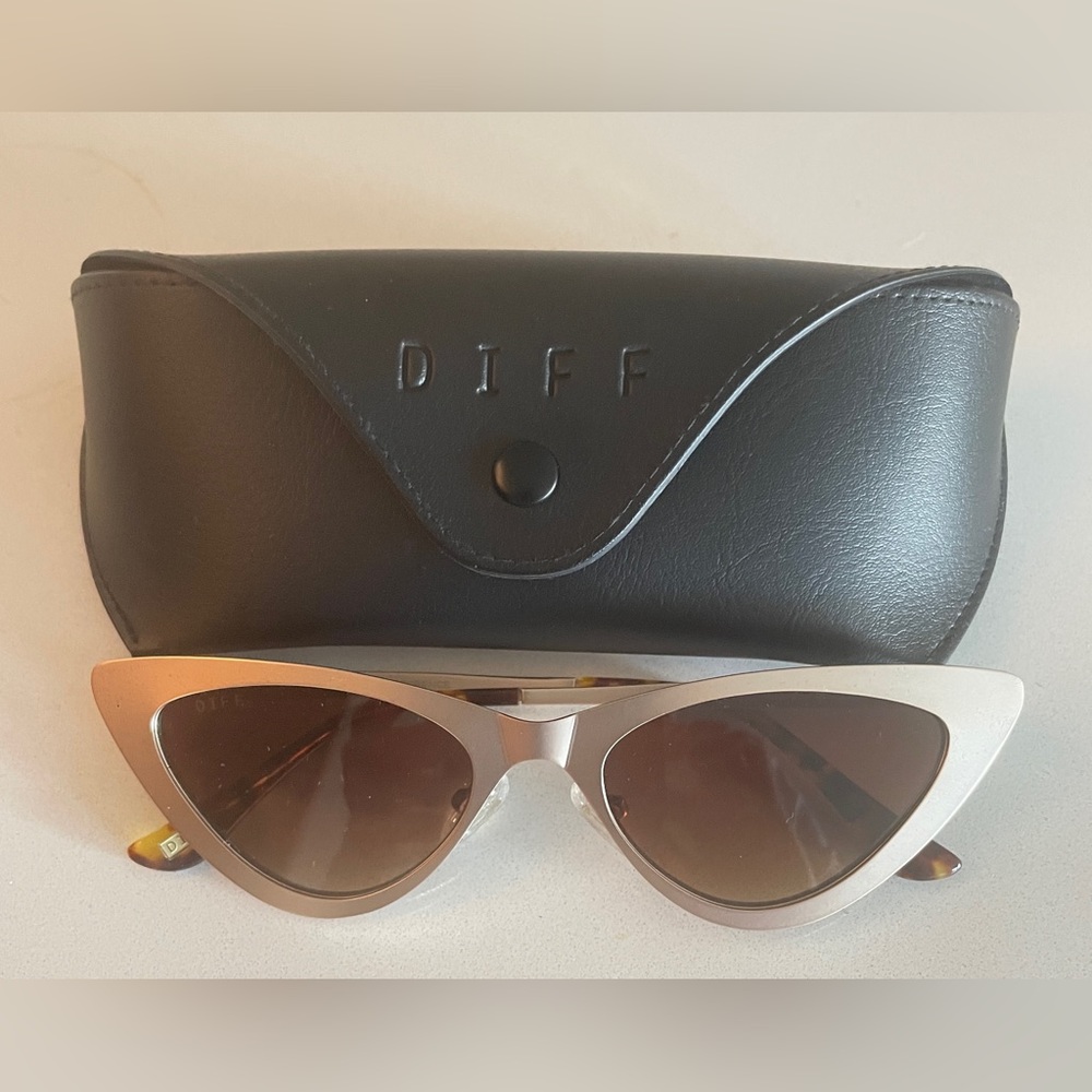DIFF gold cat eye sunglasses